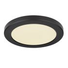 Black flush ceiling light plastic, Cage, 18W, adjustable light colour LED