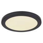 Black flush ceiling light plastic, Cage, 24W, adjustable light colour LED