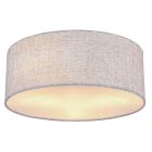 Grey flush ceiling light metal, Sileda