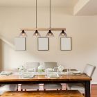 Design pendant light wood, Lusanne