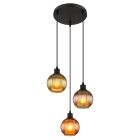Multicoloured retro pendant light glass, Zoubida