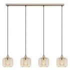 Beige industrial dining table hanging lamp metal, Jolanda
