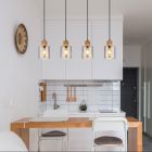 Black pendant light smoke glass, Abelon