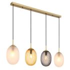 Multicoloured retro pendant light glass, Dilata