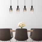 Black pendant light smoke glass, Faiz