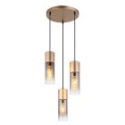 Brown design dining table hanging lamp metal, Xena