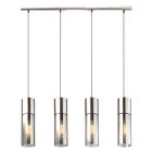Nickel design pendant light glass, Xena
