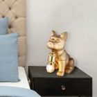 Ceramic table lamp gold, Dogan, with switch