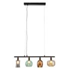 Multicoloured design pendant light glass, Thorben