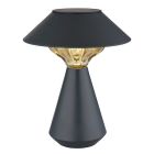 Black modern solar outdoor table lamp plastic, Nasr, 0,06W, 3000K LED, IP44, with switch