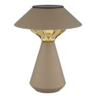 Brown modern solar outdoor table lamp plastic, Nasr, 0,06W, 3000K LED, IP44, with switch