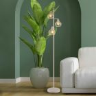 Cream industrial floor lamp metal, Manpreet, with switch
