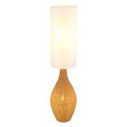 White rustic floor lamp fabric, Nelleke, with switch