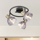 Golden modern ceiling spotlight glass, Arthur