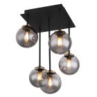 Black ceiling light smoke glass, Ouahiba