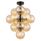 Amber design ceiling light glass, Caithlin
