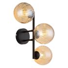 Amber retro wall light glass, Ozan