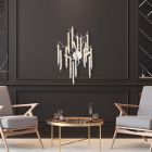 Chrome design wall light aluminium, Lanah