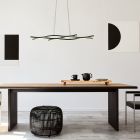 Black design pendant light aluminium, Geerten, 35W, 3000K LED