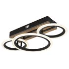 Black design ceiling light metal, Benedicte, 21W, white switch LED