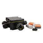 Waterproof 5-way cable coupling, with Wago plug inside, IP68