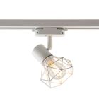 Industrial 1 phase track lighting spotlight white, Jaylano