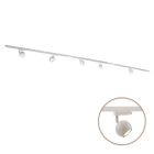3M white 1 phase track lighting system + 5 Alco track spots