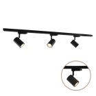 1M black 1 phase track lighting system + 3 Elena track spots