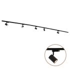 3M black 1 phase track lighting system + 5 Elena track spots