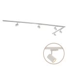 3M white 1 phase track lighting system with a corner + 5 Elena track spots