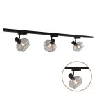 1M black 1 phase track lighting system + 3 Skip track spots