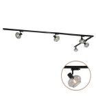 3M black 1 phase track lighting system with a corner + 5 Skip track spots