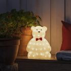 Teddy bear with bow, 38 cm, for indoors and outdoors