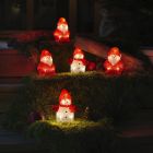 3 LED Santa Clauses and 2 LED snowmen, for indoors and outdoors