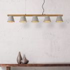 Wood pendant light grey, Possio
