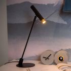 Black table lamp modern, Alec, with switch