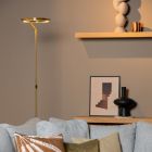 Brass floor lamp modern, Celeste, 21W, 2700K LED, with touch dimmer