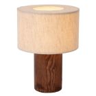 Brown table lamp rustic, Tachina, with switch