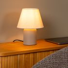 Ceramic table lamp beige, Macia, with switch