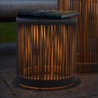 Taupe rechargeable floor lamp modern, Pingi, 3W, 3000K LED, IP44, 3-step dimmable