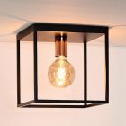Black flush ceiling light modern, Arthur