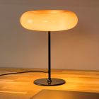 Orange table lamp retro, Sentino, with switch