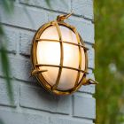 Golden outdoor light retro, Dudley, IP65