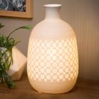 White table lamp retro, Tiesse, with switch