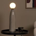 Ceramic table lamp grey, Figaro, with switch
