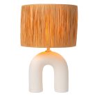 Rattan table lamp brown, Ronda, with switch