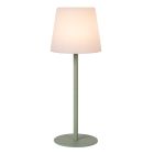 Green rechargeable outdoor table lamp modern, Tyon, 2W, 2700K LED, IP65, with touch dimmer