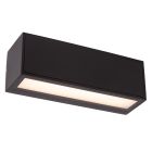 Black outdoor wall light with dusk to dawn sensor modern, Sutton, 1,5W, 3000K LED, IP54