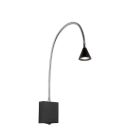 Black wall light modern, Buddy, 3W, 4000K LED, with switch