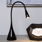 Black desk lamp modern, Zozy, 3W, 3000K LED, with touch dimmer